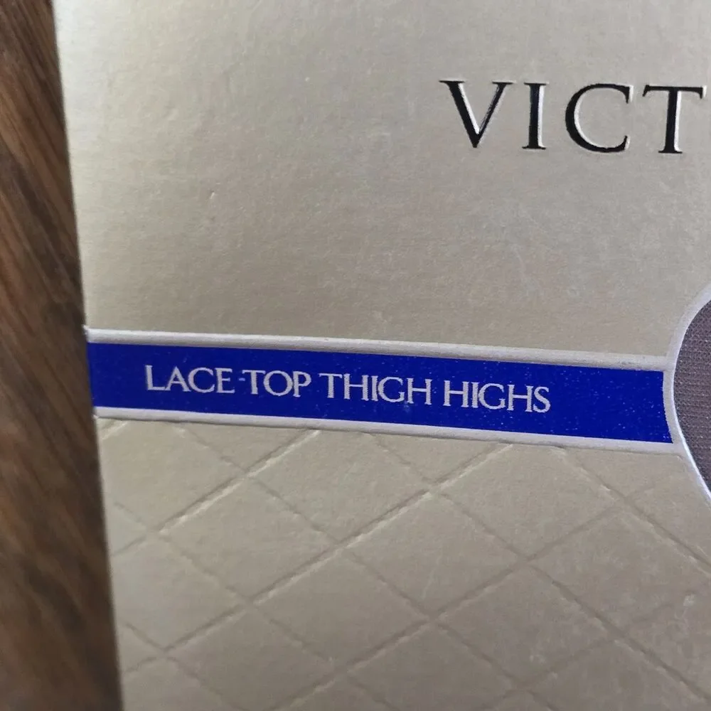Victorias Secret Lace Top Thigh Highs Nude Medium Lingerie For Legs